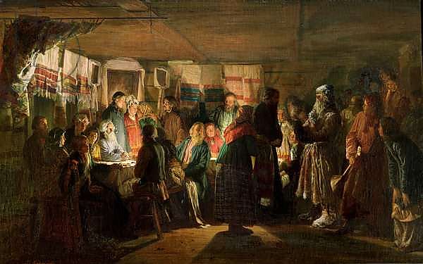 The Visit of a Sorcerer to a Peasant Wedding, 1875
