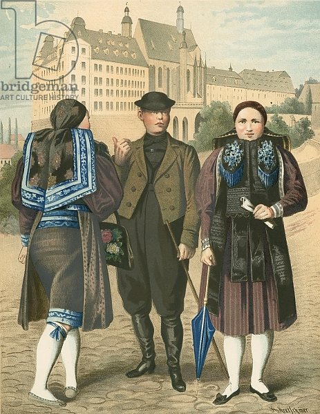 Репродукция картины German costume, Altenburg 2 в интернет-магазине постеро...