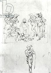 Постер Леонардо да Винчи (Leonardo da Vinci) Figural Studies for the Adoration of the Magi, c.1481 Постер Леонардо да Винчи (Leonardo da Vinci) Figural Studies for the Adoration of the Magi, c.1481