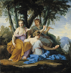 Постер Лесюер Эсташ The Muses, Clio, Euterpe and Thalia, c.1652-55 Постер Лесюер Эсташ The Muses, Clio, Euterpe and Thalia, c.1652-55