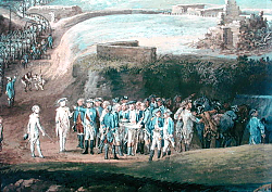 Постер Бларенберг Луи The Siege of Yorktown, 1st-17th October 1781, detail of the central group, 1784 Постер Бларенберг Луи The Siege of Yorktown, 1st-17th October 1781, detail of the central group, 1784