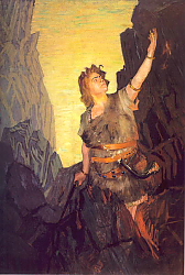 Постер Кустодиев Борис Портрет Ивана Ершова, в роли Зигфрида, 1908г Постер Кустодиев Борис Портрет Ивана Ершова, в роли Зигфрида, 1908г