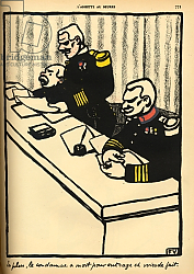 Постер Валлоттон Феликс A military tribunal pronounes a death sentence, 1902 Постер Валлоттон Феликс A military tribunal pronounes a death sentence, 1902