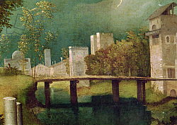 Постер Джорджоне Urban landscape, detail of The Tempest Постер Джорджоне Urban landscape, detail of The Tempest