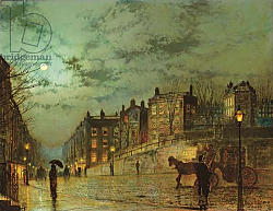Постер Гримшоу Джон Аткинсон Hampstead Hill, Looking Down Heath Street, 1881 Постер Гримшоу Джон Аткинсон Hampstead Hill, Looking Down Heath Street, 1881