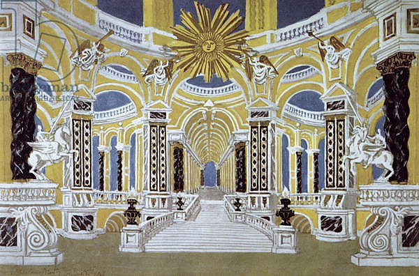 Set design for 'The Magic Flute' by Wolfgang Amadeus Mozart