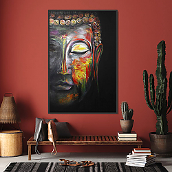 «Будда» в интерьере в этническом стиле в серых тонах