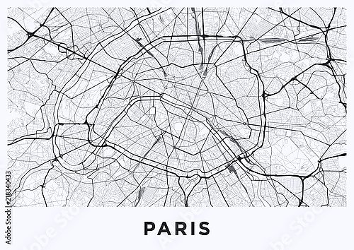 Светлая карта Парижа