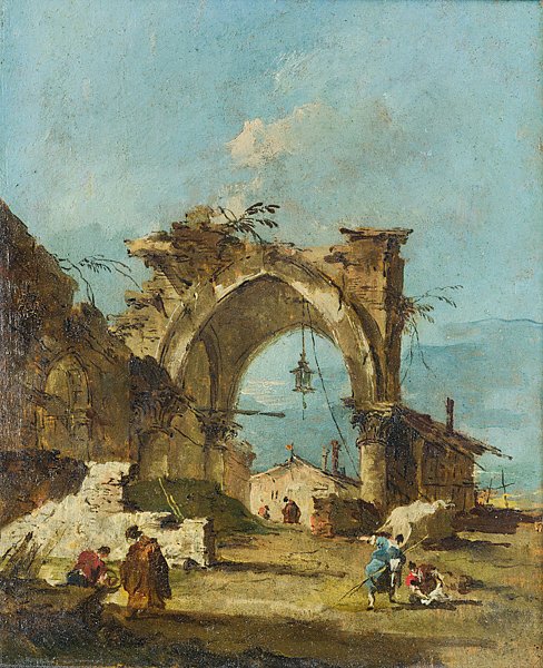 Каприччо с руинами арки