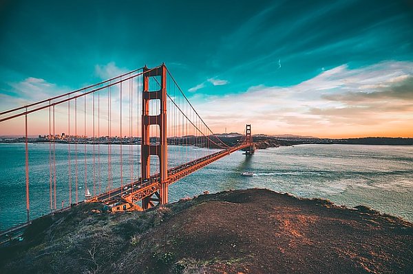США, Калифорния, мост золотые ворота