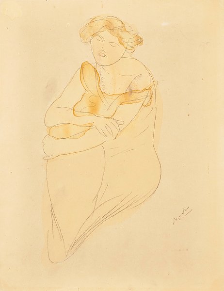 Femme à la robe jaune