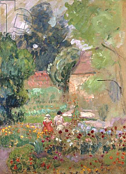 Постер Лебаск Анри Marthe, Nono and Pierre in the Garden, Постер Лебаск Анри Marthe, Nono and Pierre in the Garden,