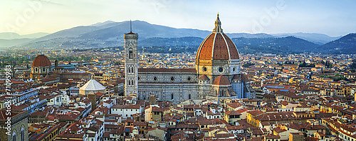 Италия, Флоренция. Рассветная панорама