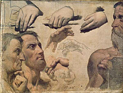 Постер Ингрес Джин Study of Heads and Hands for the Apotheosis of Homer Постер Ингрес Джин Study of Heads and Hands for the Apotheosis of Homer