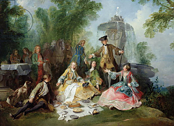 Постер Ланкре Никола The Hunting Party Meal, c. 1737 Постер Ланкре Никола The Hunting Party Meal, c. 1737