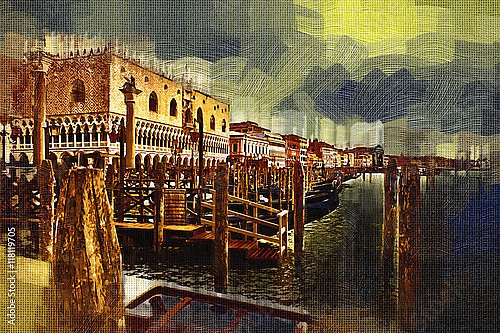 Постер Венецианская пристань