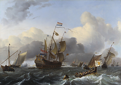 Постер Бахуйзен Людольф The Eendracht and a Fleet of Dutch Men-of-war Постер Бахуйзен Людольф The Eendracht and a Fleet of Dutch Men-of-war