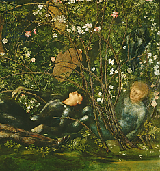 Постер Берне-Джонс Эдвард The Knights and the Briar Rose, 1869 Постер Берне-Джонс Эдвард The Knights and the Briar Rose, 1869