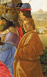 Постер Боттичелли Сандро (Sandro Botticelli) Detail of the Adoration of the Magi Постер Боттичелли Сандро (Sandro Botticelli) Detail of the Adoration of the Magi