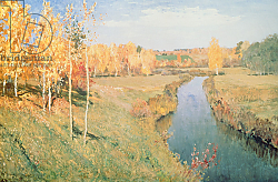 Постер Левитан Исаак Golden Autumn, 1895 Постер Левитан Исаак Golden Autumn, 1895