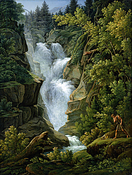 Постер Кох Джозеф Waterfall in the Bern Highlands, 1796 Постер Кох Джозеф Waterfall in the Bern Highlands, 1796