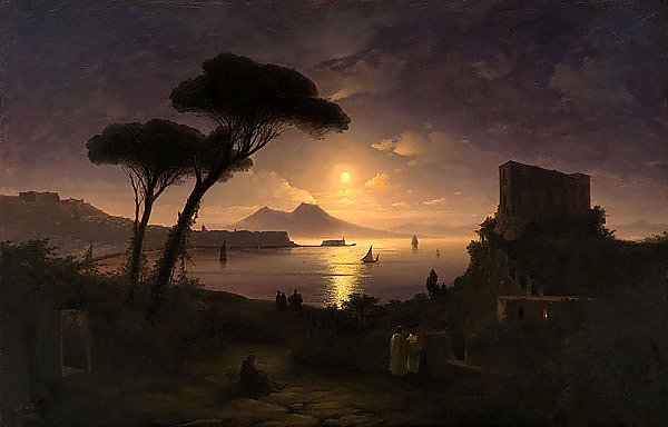 Неаполитанский залив в лунную ночь