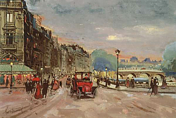 Постер Бертранд Фред (совр) Quai des Grands Augustins, Paris, 1900 Постер Бертранд Фред (совр) Quai des Grands Augustins, Paris, 1900