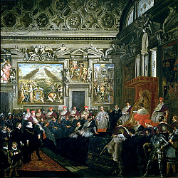 Постер Кортона Пьетро Pope Paul V with an Audience, 1620 Постер Кортона Пьетро Pope Paul V with an Audience, 1620