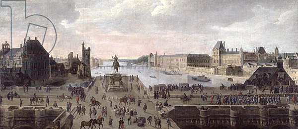 View of the Pont-Neuf and the River Seine looking downstream, c.1633