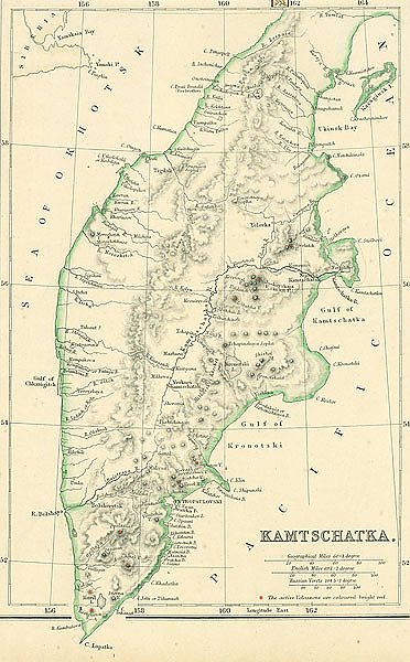 Карта Камчатки