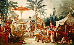 Постер Буше Франсуа (Francois Boucher) Feast of the Chinese Emperor, study for a tapestry cartoon, c.1742 Постер Буше Франсуа (Francois Boucher) Feast of the Chinese Emperor, study for a tapestry cartoon, c.1742
