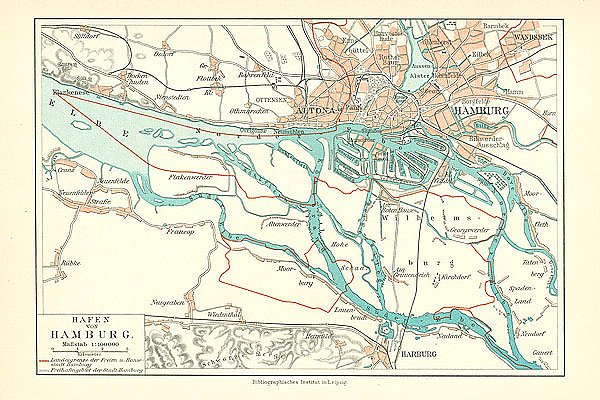 Карта окрестностей Гамбурга