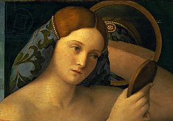 Постер Беллини Джованни Young Woman at her Toilet, detail of the face, 1515 Постер Беллини Джованни Young Woman at her Toilet, detail of the face, 1515