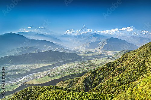 Непал. Восход в горах Гималаи
