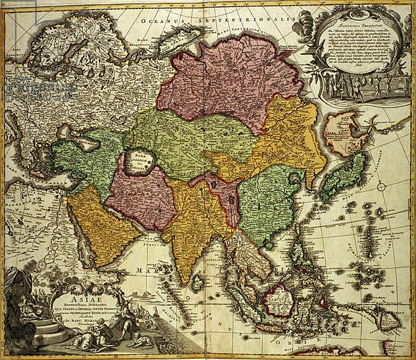 Map of Asia, Nuremberg, c.1730