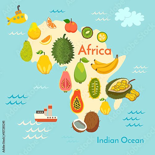 Детская фруктовая карта Африки