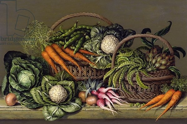Basket of Vegetables and Radishes, 1995