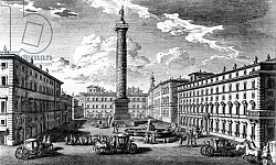 Постер Вази Джузеппе View of Piazza Colonna, Rome, 1752 Постер Вази Джузеппе View of Piazza Colonna, Rome, 1752