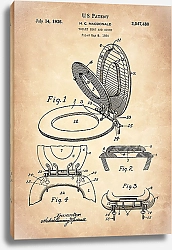 Постер Патент на сидение для унитаза, 1936г