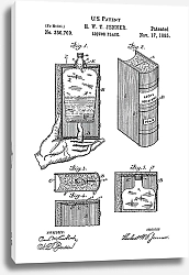 Постер Патент на флягу для спиртного, 1885г
