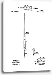 Постер Патент на перьевую ручку Паркер, 1877г