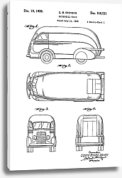 Постер Патент на грузовик для доставки, 1939г
