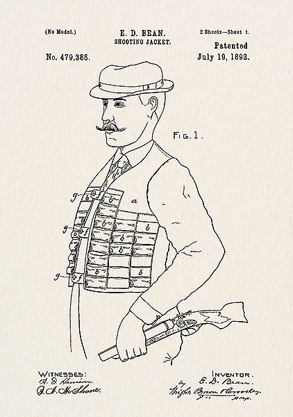 Патент на жакет для стрельбы, 1892г