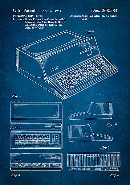 Патент на компьютер Apple, 1983г