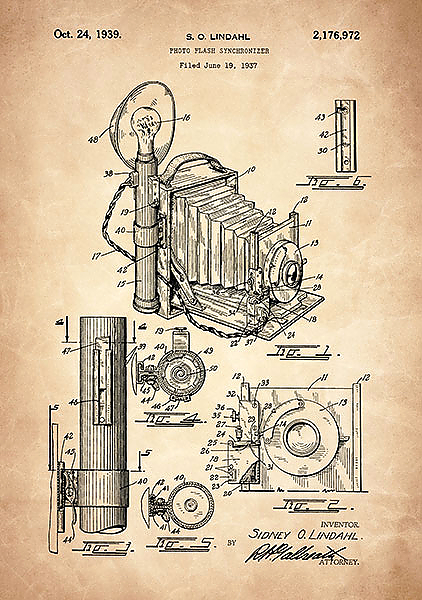 Патент на cинхронизатор фотовспышки, 1939г