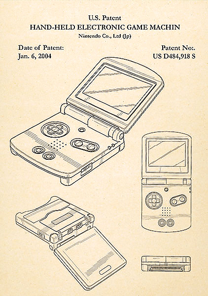 Патент на электронную игру Nintendo, 2004г