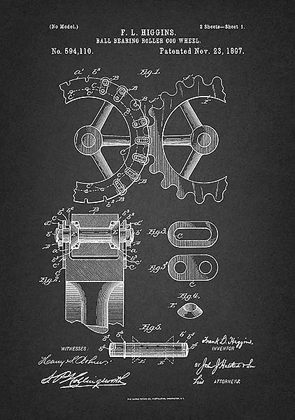Патент на шарикоподшипниковое зубчатое колесо, 1897г