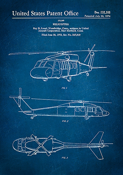 Патент на вертолет, 1974г