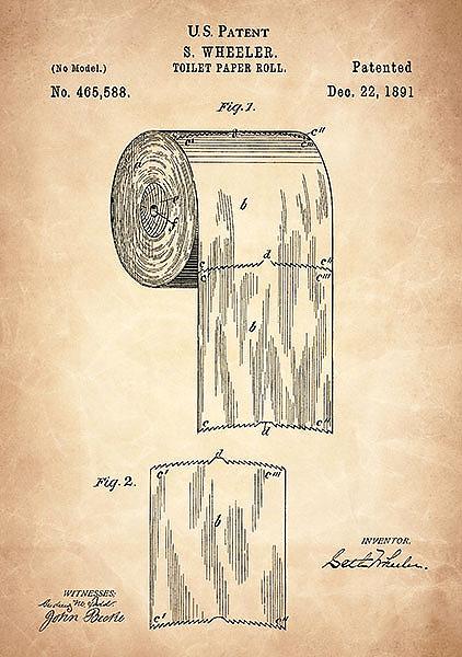 Патент на туалетную бумагу, 1891г