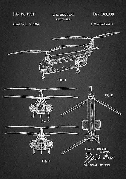 Патент на вертолет, 1950г